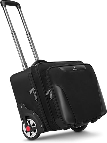 MATEIN Maletín con ruedas para hombre, gran bolsa con ruedas grandes para portátil de 17.3 pulgadas para viajes, oficina, trabajo, resistente al