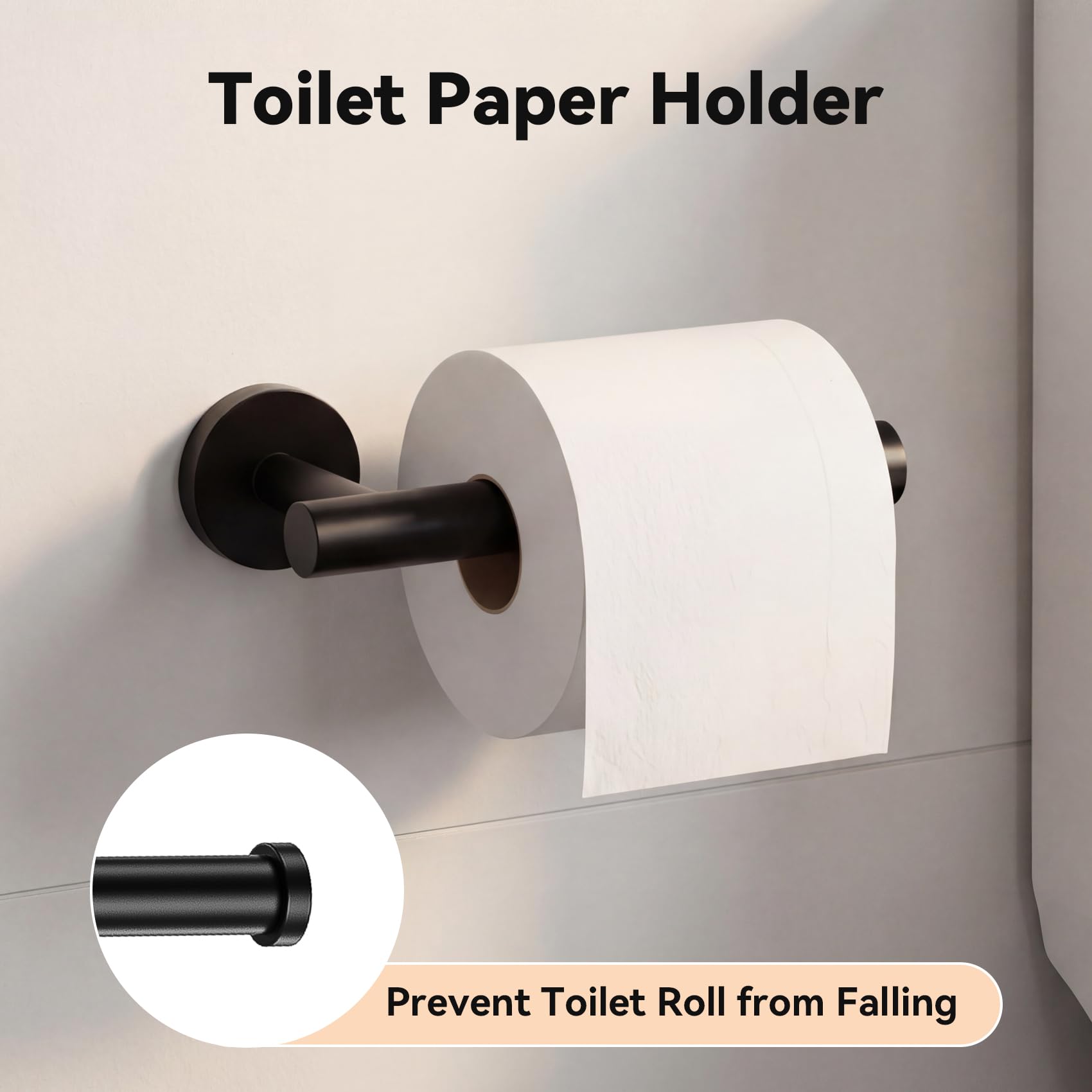 4-Piece Towel Holder Set, Black Bathroom Accessories Set — Amazon image 6