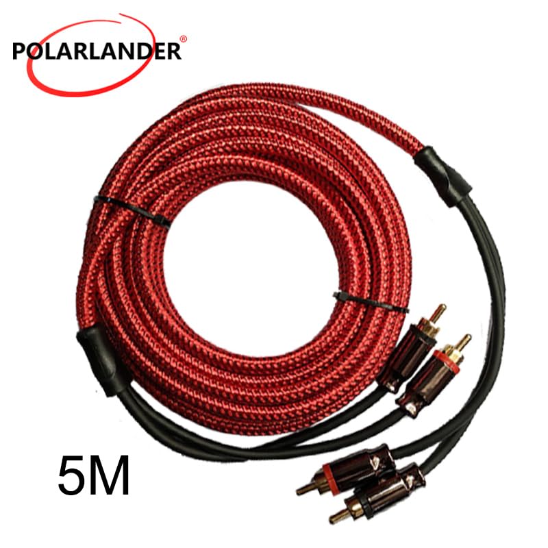 Red Speaker Cable Wire Car Stereo for Audio Cable Wire 5 Meters Pure Copper for RCA to for RCA for car Amplifier Speaker subwoofer