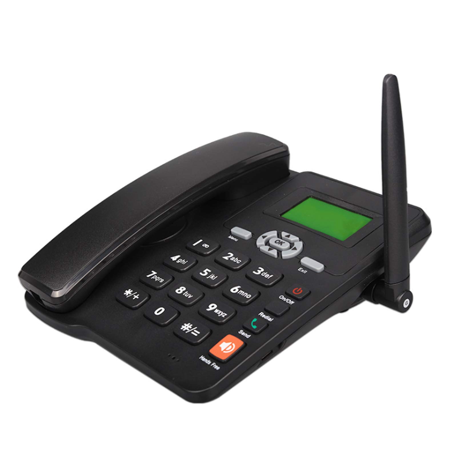 IBOWZ Teléfono Fijo con Cable Teléfono de Escritorio inalámbrico gsm: teléfono para Empresas o familias,para Oficina,hogar,Centro de Llamadas,Empresa,Hotel,Manos Libres,SMS,batería Recargable,telé