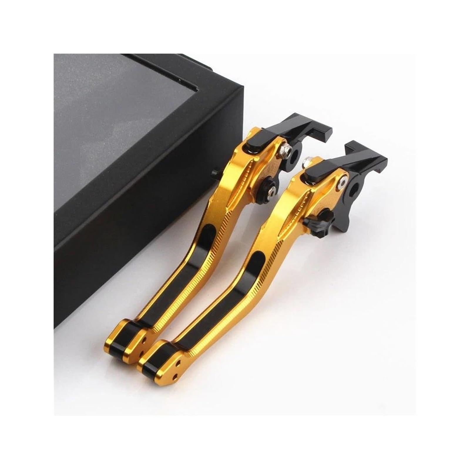 KOKOGLGBTD for Yamaha Xmax 300 XMAX250 XMAX400 XMAX125 2014-2022 Motorcycle 3D Rhombus Brake Clutch Lever(Gold Black)