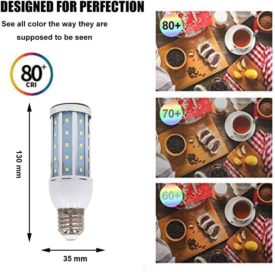 10W LED Corn Bulb, E26/E27 Base Bulb, Warm White 3000K, 100W Halogen Bulbs Equivalent, 1000LM, Corn Light Bulbs for Garage Garden Warehouse High Bay Street Lighting (3000K-Warm White, 10W)