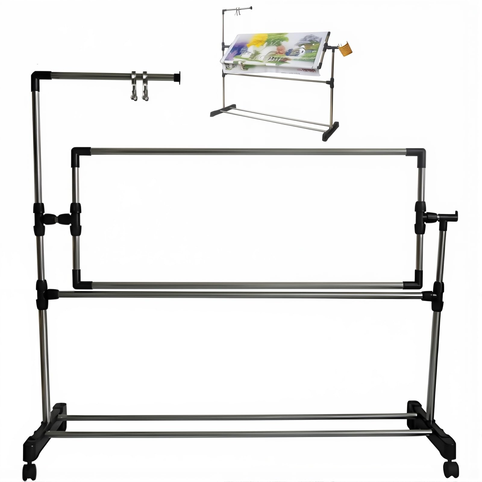 Soporte de bordado de acero inoxidable pulido para manualidades precisas