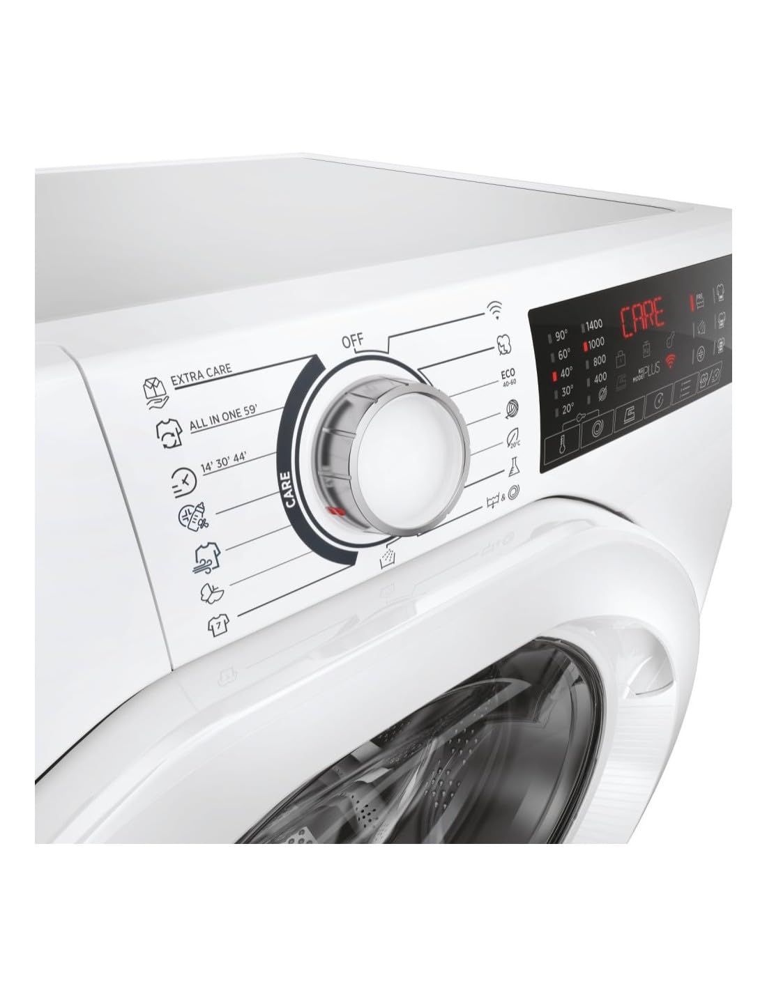 Hoo ver, Pralka Slim H-WASH 350, H3WP4474TAM6/1-S, Pralka ładowana od przodu, 7 KG, klasa A-10%, 1200 obrotów, 77 dB, Para, 16 programów, Opóźniony start, Biały, AxLxP 85x60x45 cm