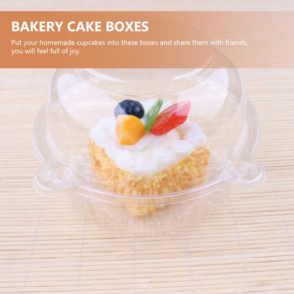 Ciieeo 50pcs Cupcake Storage Boxes Jelly and Mousse Cake Cups Non-slip Design for Parties Birthdays and Gatherings