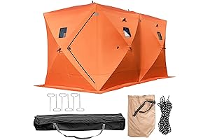 VEVOR 300D Oxford Fabric Portable Ice Fishing Shelter with Pop-up Pull Design