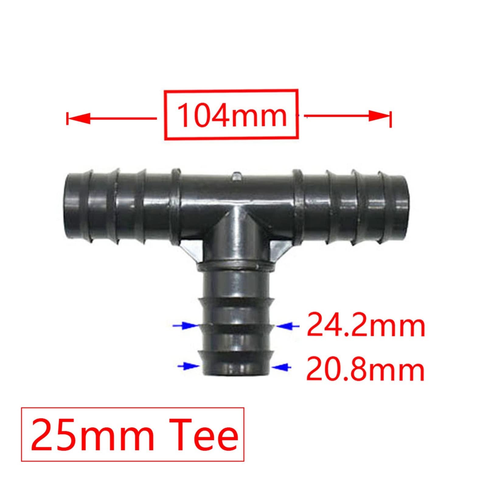 Garden Hose Fittings 30 Pieces Drip Watering 16/20/25mm Pe Tube Barbed Connector Tee Elbow Coupling Cap End Fitting 1/2 3/4 1 Inch (Color : Yellow)