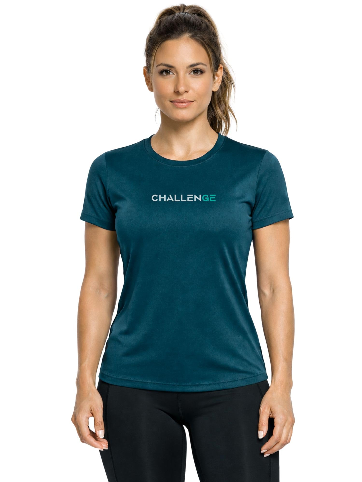 Women’s Active T-Shirt | Quick Dry Sports Tee | Breathable Stretch Workout Top for Running, Training | Slim Fit Performance Wear-Challenge-image-48