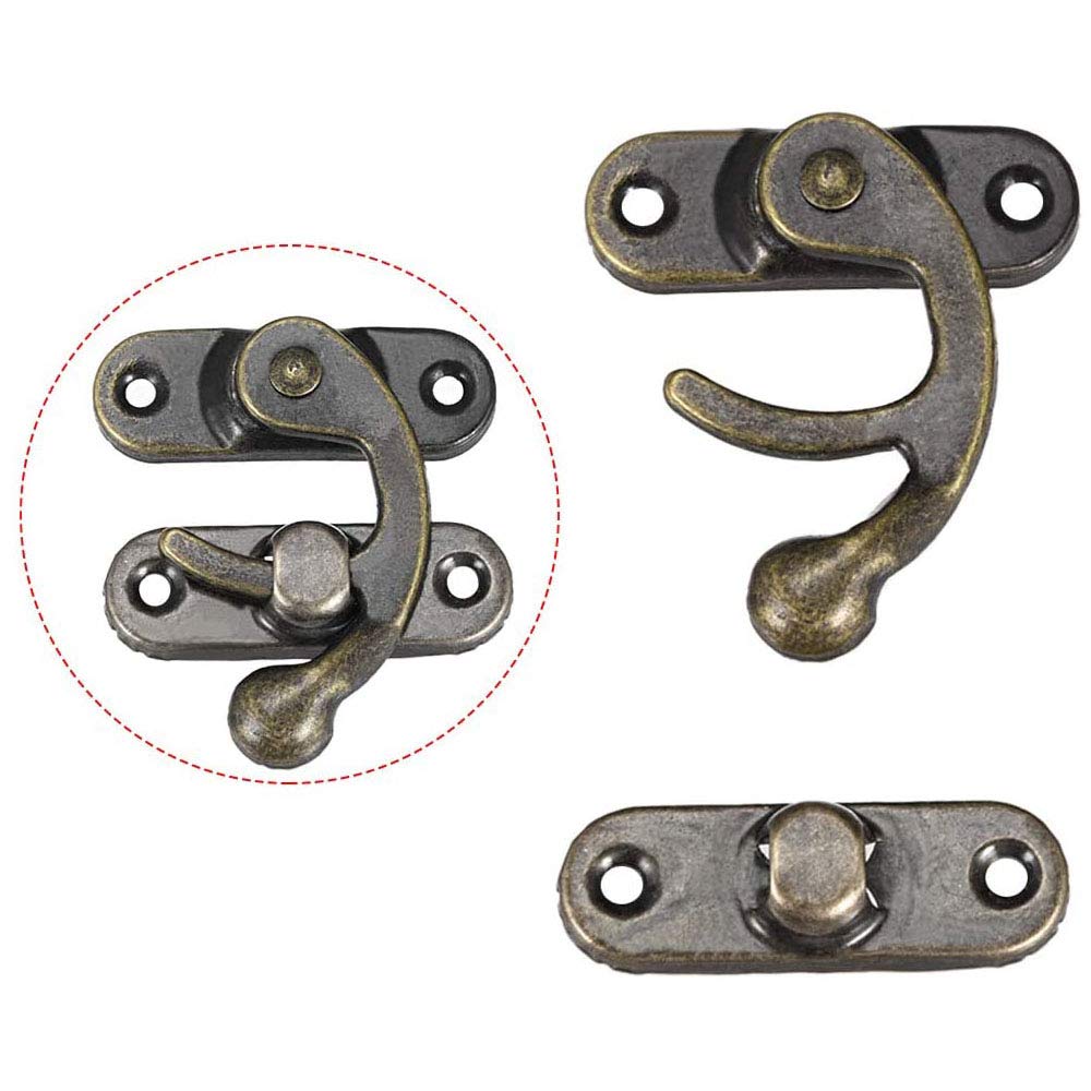 20 Pezzi Fibbie Antiche In Stile Bronzo Per Scatole Legno | Chiusure Decorative Per Portagioielli E Scatole Regalo - Foto 5