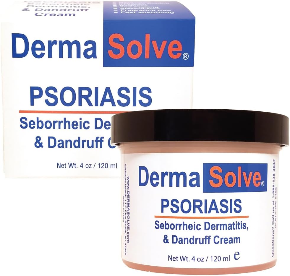 Dermasolve Psoriasis & Seborrheic Dermatitis Treatment Cream - Provides Intense Relief for Itchy, Flakey Skin and Advanced Moisturizing Prevents Future Flare-Ups 4.0 oz