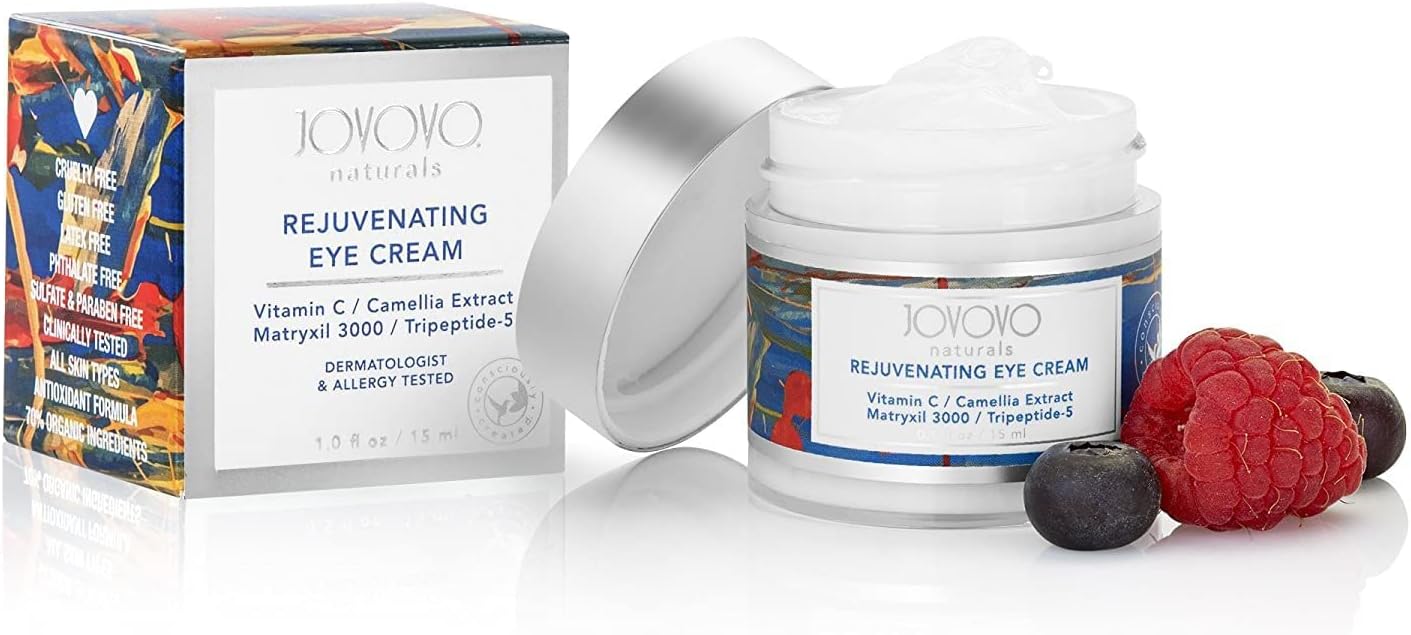 Naturals Rejuvenating Eye Cream – Under Eye Cream for Dark Circles and Puffiness w/Vitamin C & Tri-Peptides – Fine Lines, Bags & Dark Circles Under Eye Treatment for Women & Men (1 Fl Oz)