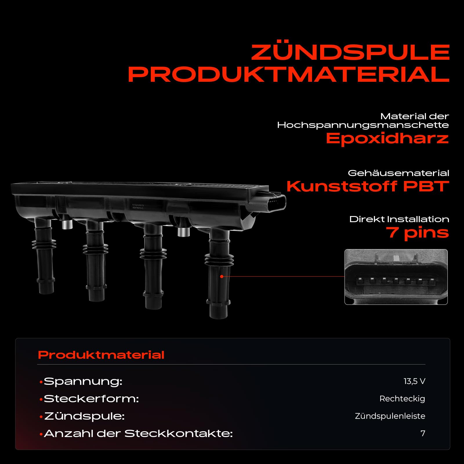 Frankberg 1 bobina di accensione + 4 candele 55579072 | Compatibile con: Corsa D S07, Aveo Hatchback T300, Ampera R12, Cascade W13, volt, Astra J P10, Corsa E X15