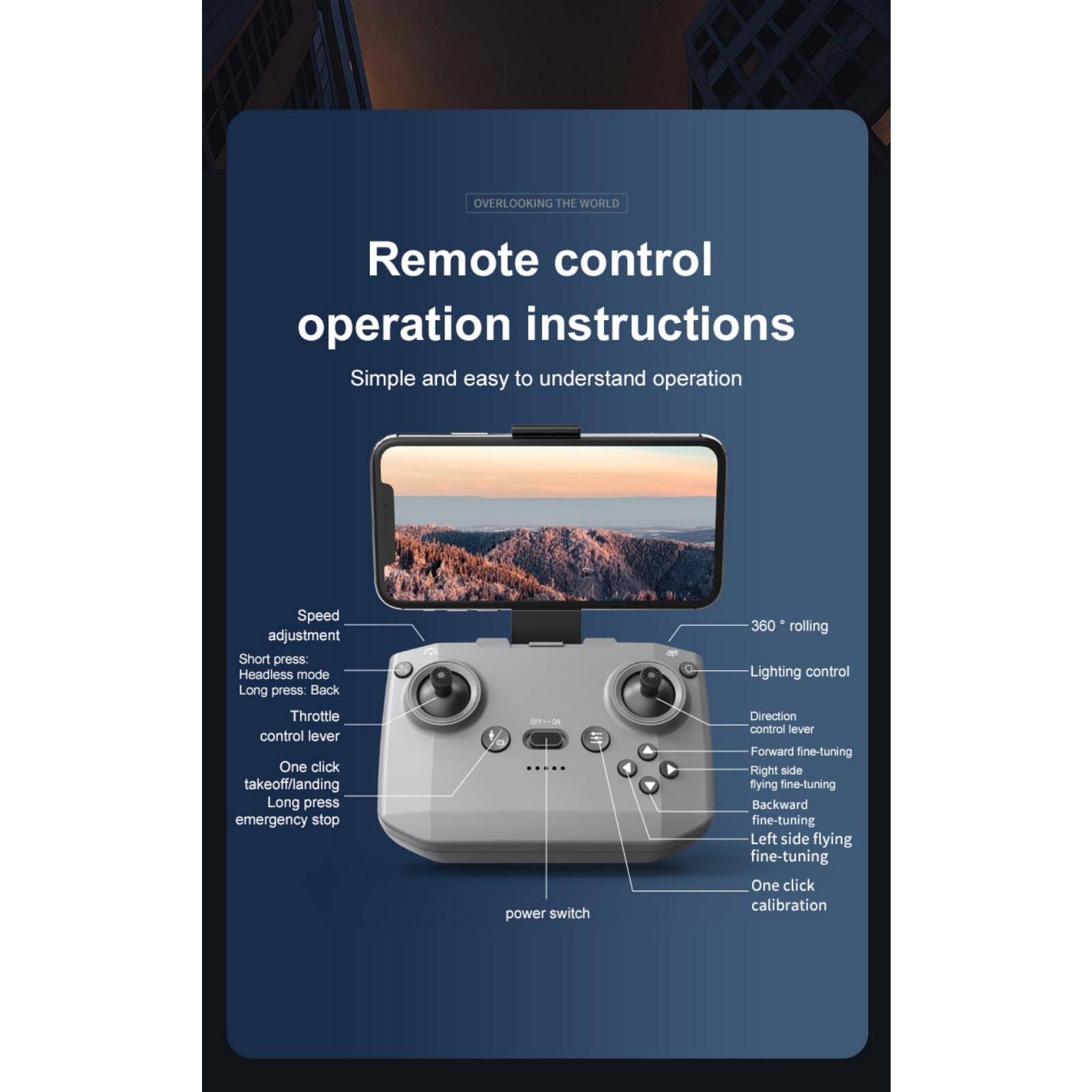 RC Drone Telecomando, Aeromobile Quadricottero a Doppia Fotocamera