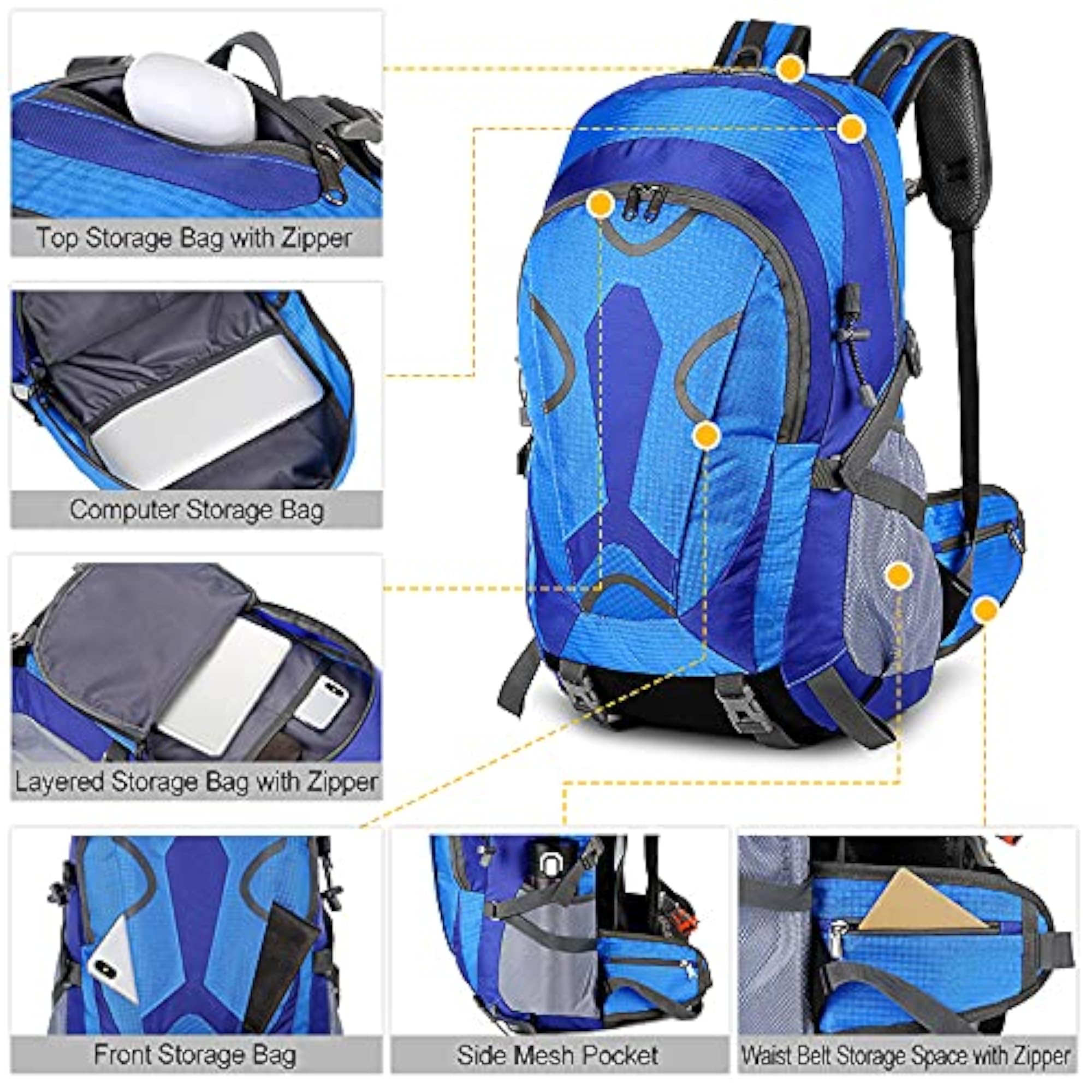 36-55L Large Capacity Waterproof Storage Backpack