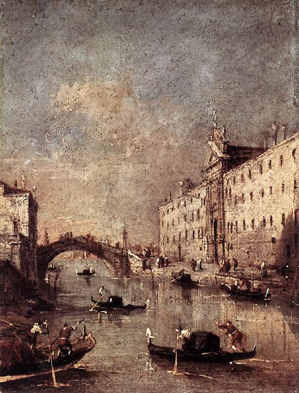 Affiche toile Rio Dei Mendicanti Guardi impression d'art premium pour décor mural