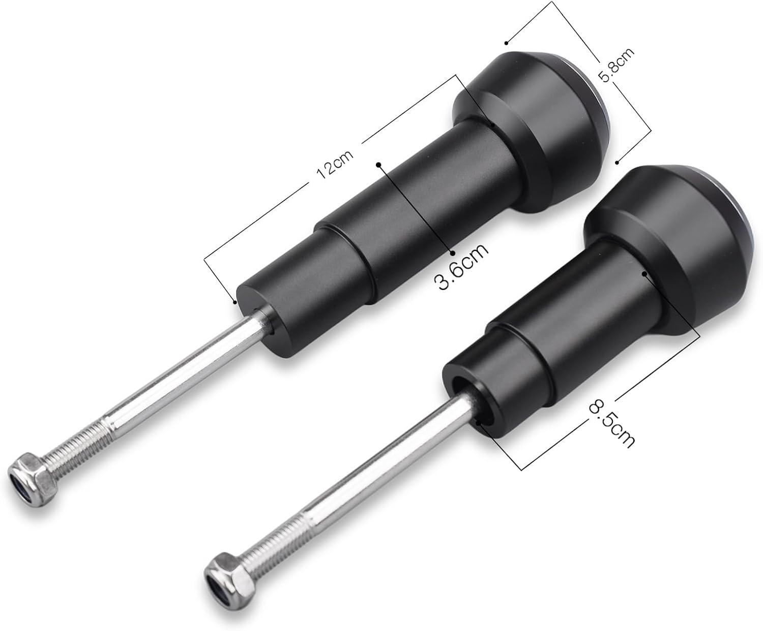 Motorcycle Accessories Falling Protection Frame Slider Fairing Guard Anti Crash Pad Protector Compatible with Z650 Ninja650 Z650RS Ninja 650 (Black)