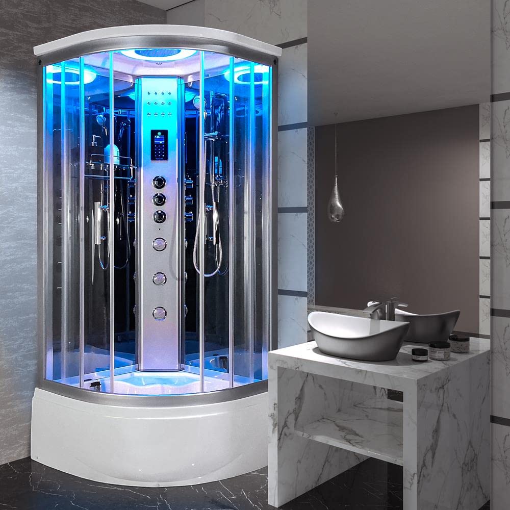 Miami Mirror Steam Shower Cabin (900 x 900 x 2200mm)