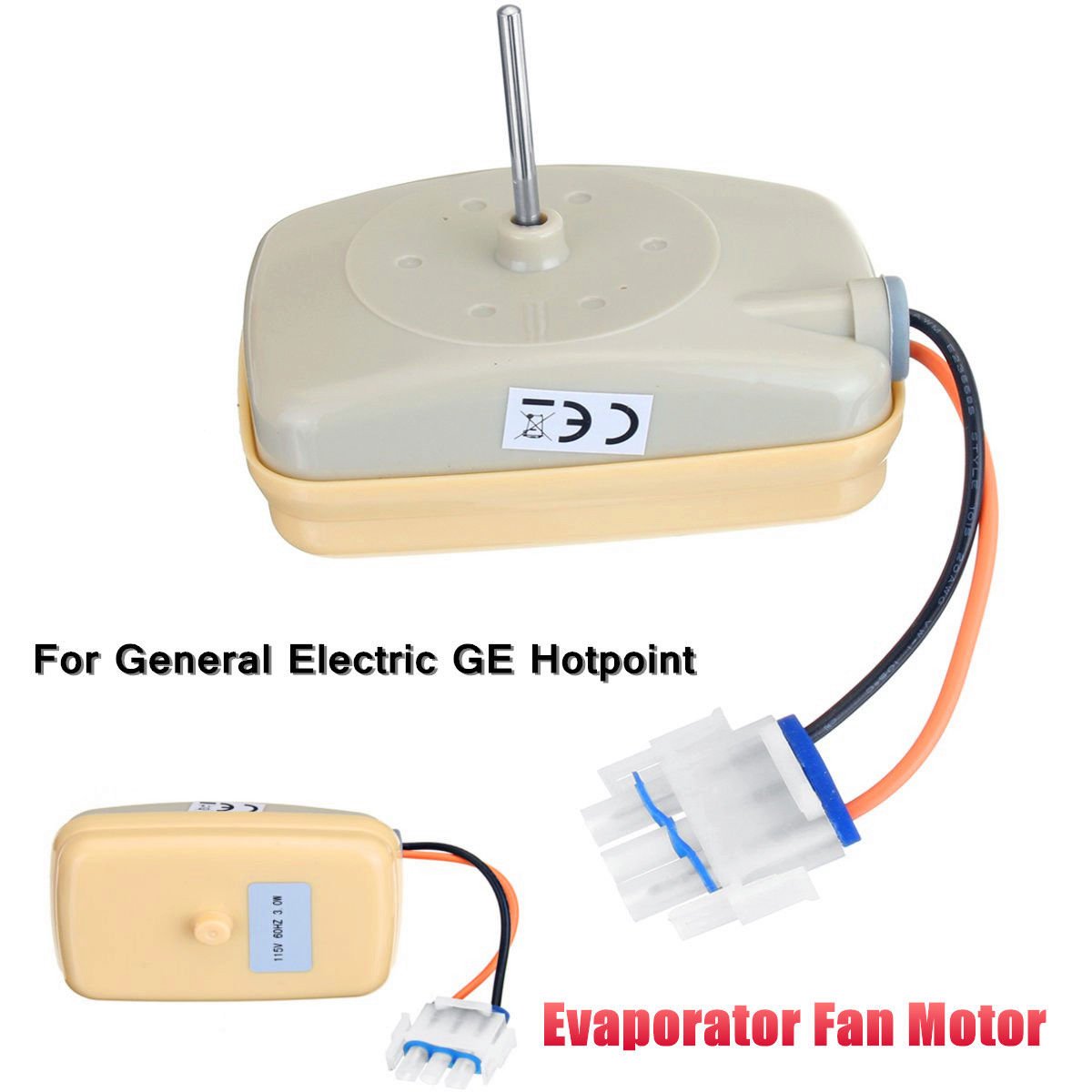 MAYITOP Evaporator Fan Motor WR60X10141 WR60X10346 WR60X10045 WR60X10046 WR60X10072 WR60X10138 For General Electric, Sears, Kenmore, Hotpoint, RCA WR60X23584