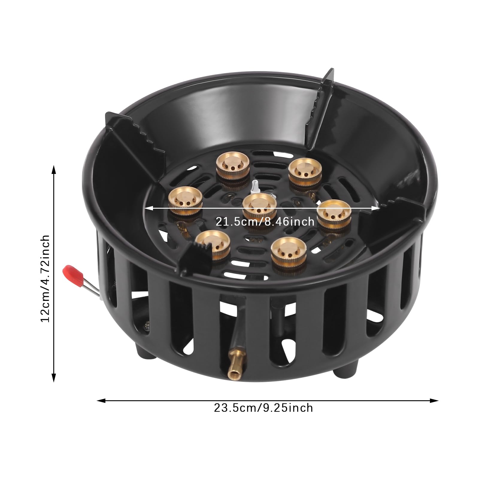 Hornillo portátil con 3 adaptadores, a prueba de viento, de gas, estufa de camping con encendido piezoeléctrico, estufa de gas portátil, para camping, trekking, senderismo, picnic