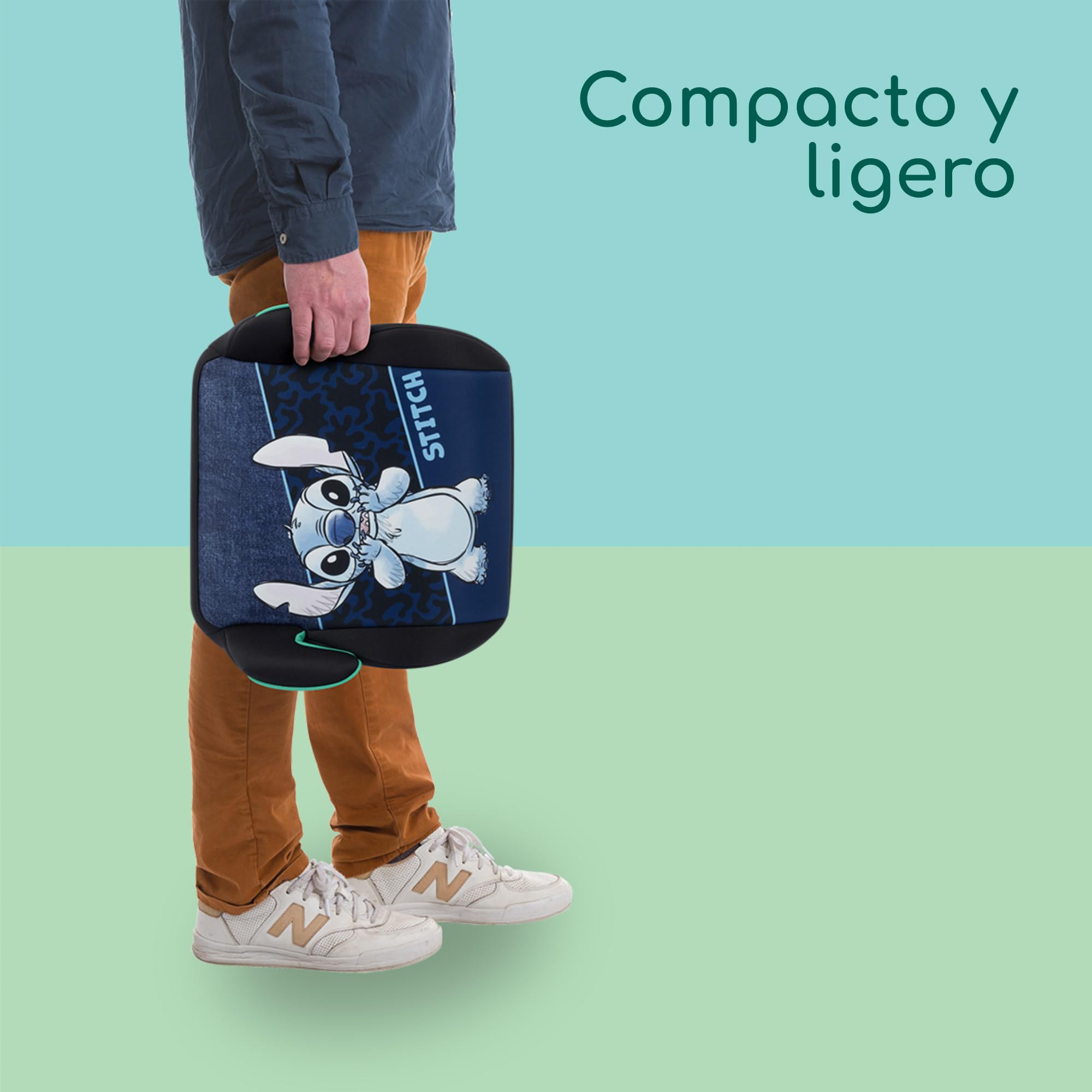 Bebeconfort Disney Manga i-Safe, Asiento Elevador Coche, Silla Coche Stitch, 6-12 Años, 128–150 cm, 22-36 kg, Ligera, Instalación Fácil con Cinturón, Acolchada, Tejidos Suaves, Authentic Stitch — view 6