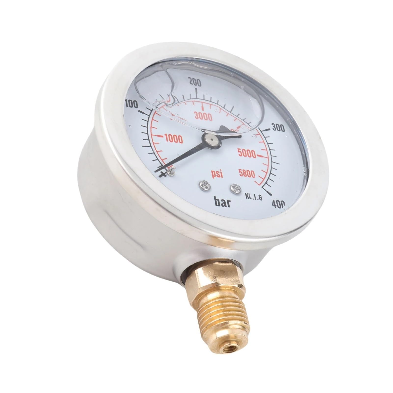 Ciśnieniomierz, 0-400BAR 0-5800PSI G1/4 68mm Dial manometr hydrauliczny miernik narzędzie do pomiaru ciśnienia