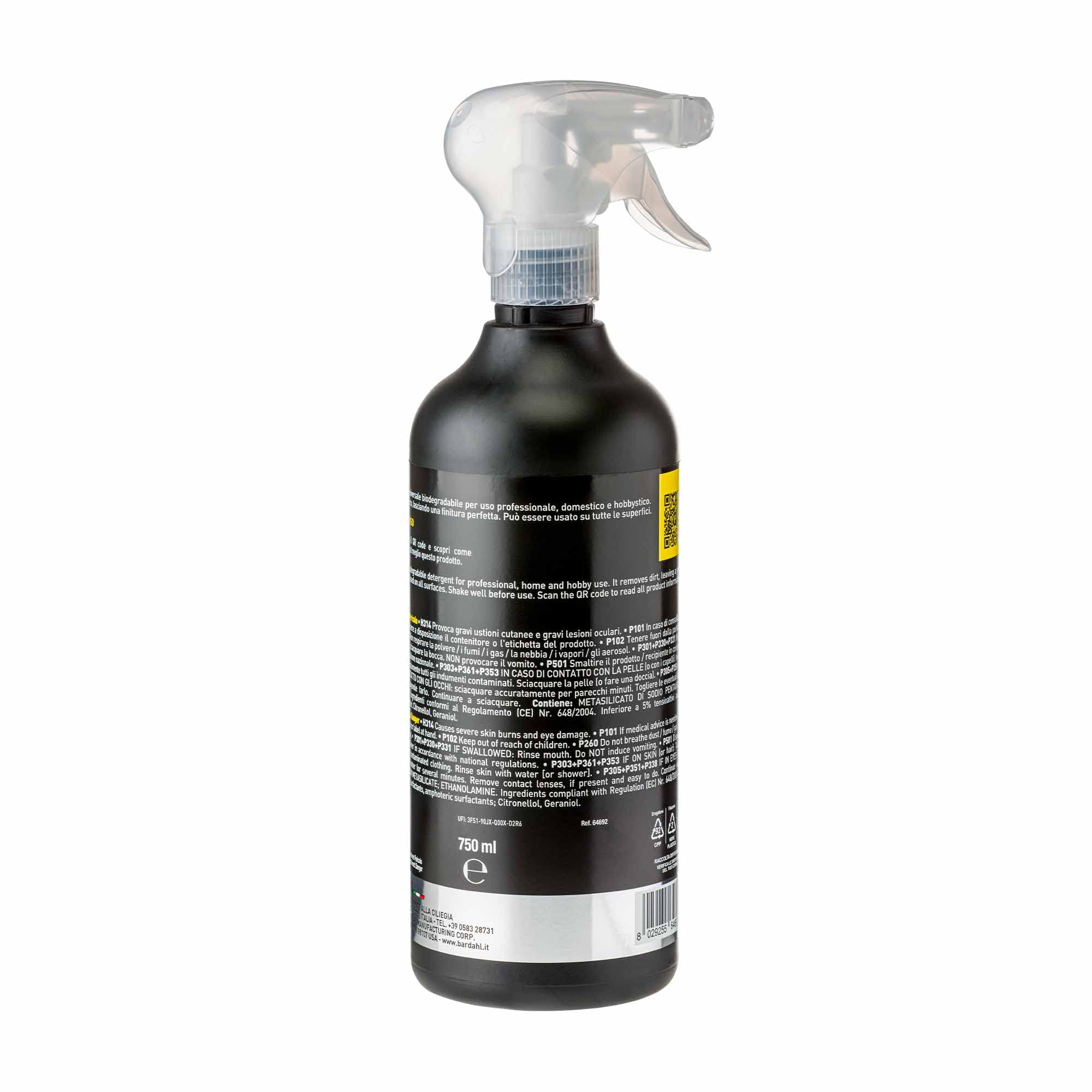 Bardahl K9 - Pulitore Superiore Multiuso e Carene, Detergente Professionale per Rimuovere Lo Sporco su Tutte Le Superfici, Rinnova Plastiche e Carene della Moto, Accessori Moto, 750 ml