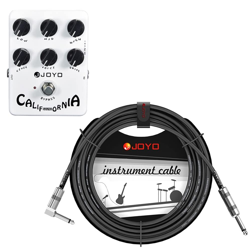 JOYO California Sound Effect Pedal JF-15 Bundle with CM-12 Guitar Pedal Amplifier Instrument Cable 15 Feet : Musical Instruments