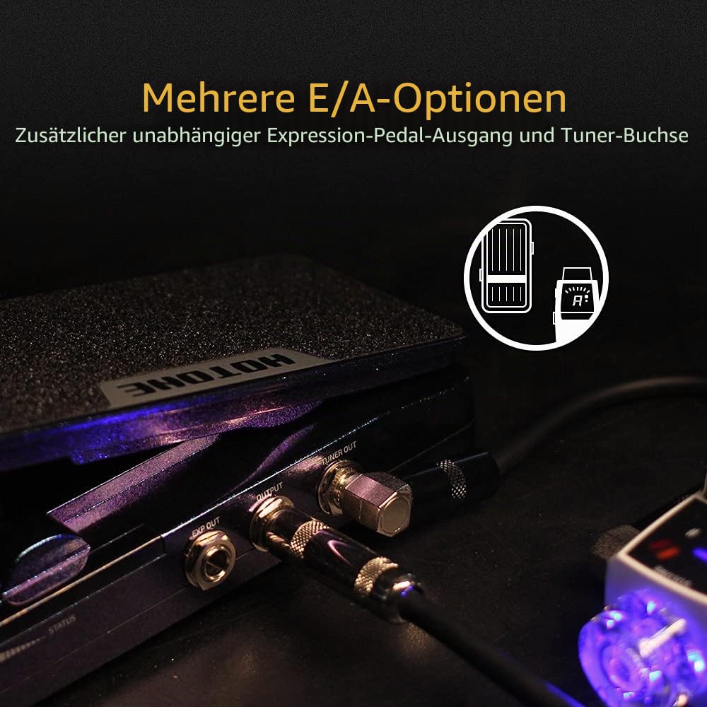 Hotone WAH AKTIV Volume Passive Expression 4 in 1 Gitarre Effektpedal schaltbar mit sichtbaren Gitarreneffektpedal Soul Press II