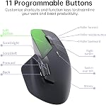 RAPOO MT760 Wireless Bluetooth Mouse - Bluetooth 5.0/2.4GHz Multi-Mode Connection Multi-Device Computer Mouse, M+ Cross Computer Technology, 11 Programmable Buttons, 90 Days Battery Life, Black