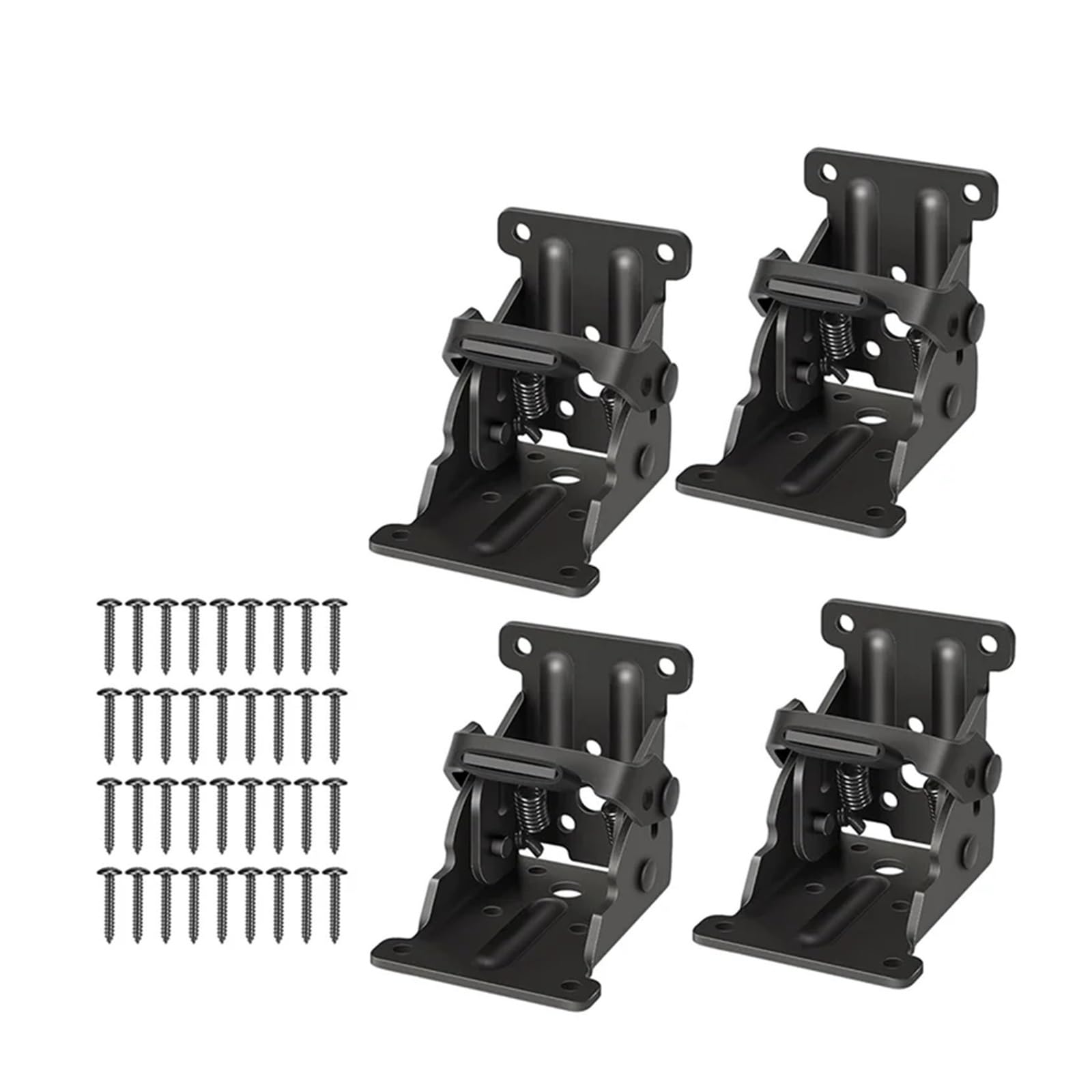 Folding Table Leg Bracket 4Pack Brackets Self-Lock Hinge with Screws for Legs Lock Extension Support Bed