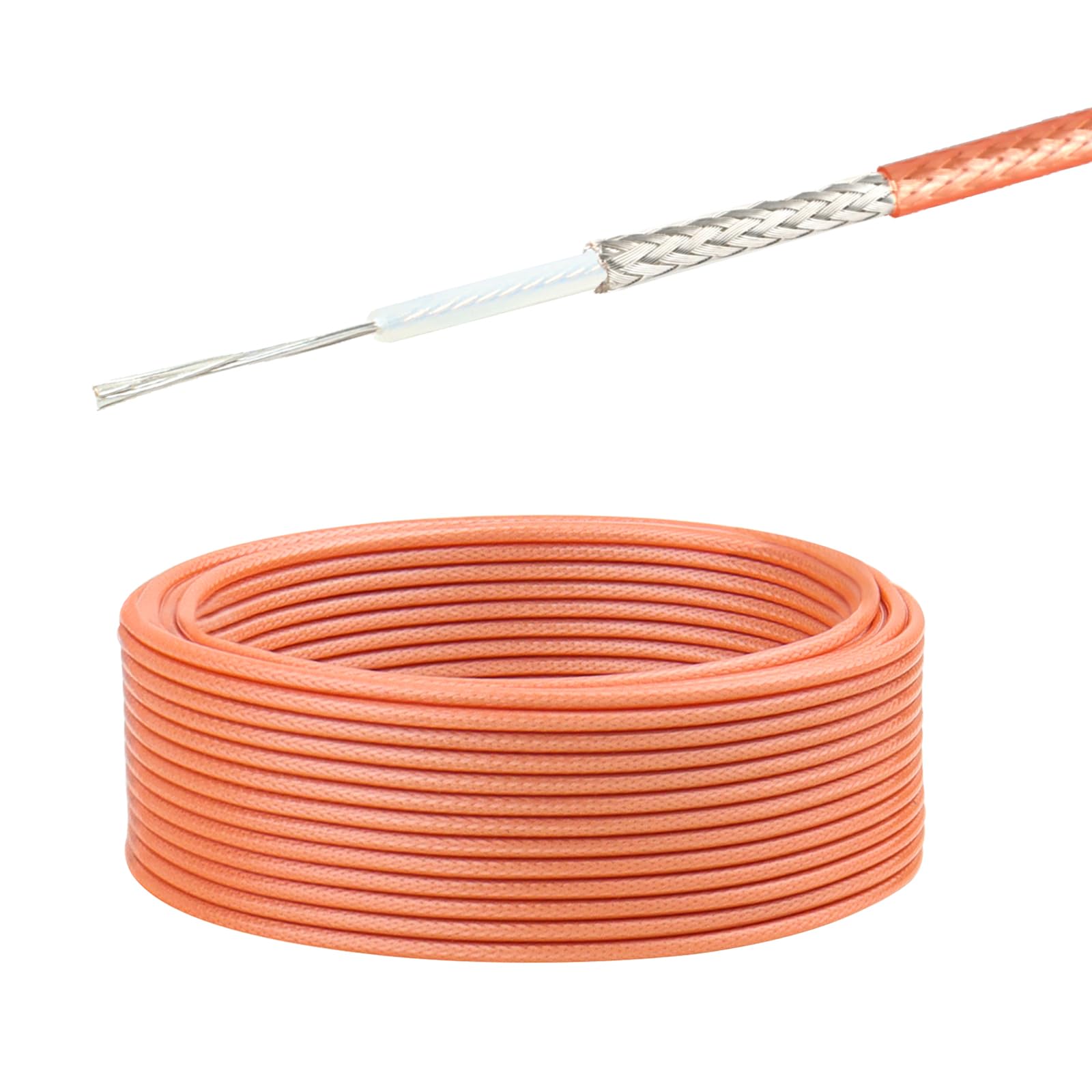 MOOKEERF Cable coaxial RG316 de 50 pies, flexible de 50 ohmios, cable RG316 de baja pérdida de 50 pies