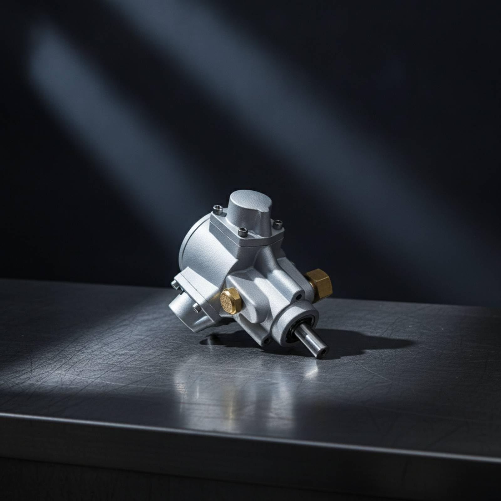 harayaa Mezclador Neumático Motor de Aire Pistón Reductor Carcasa de Metal con Tornillería 2000RPM Estables Entradas y Salidas de Latón Adecuado para Mezclas de Trabajo Instalaciones de Máquinas