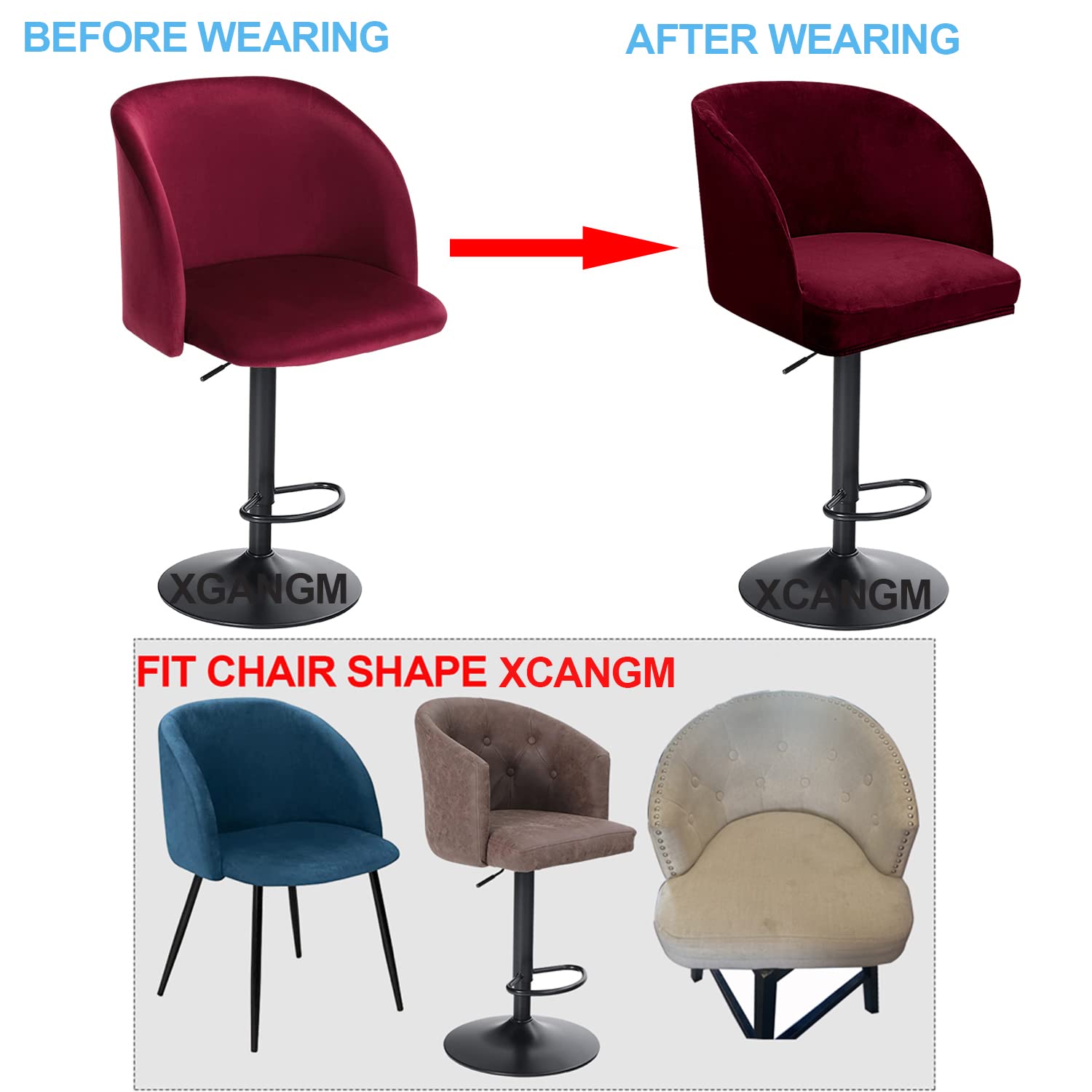 2x Stretch-Stuhlbezüge Wasserdicht - Für Esszimmerstühle Mit Armlehnen