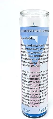 Miniatura 3 de Nuestra Señora de la Providencia veladora de rezo sin fragancia 14 oz vaso grande una pieza vela de oración de una pieza 14 oz de vidrio alto