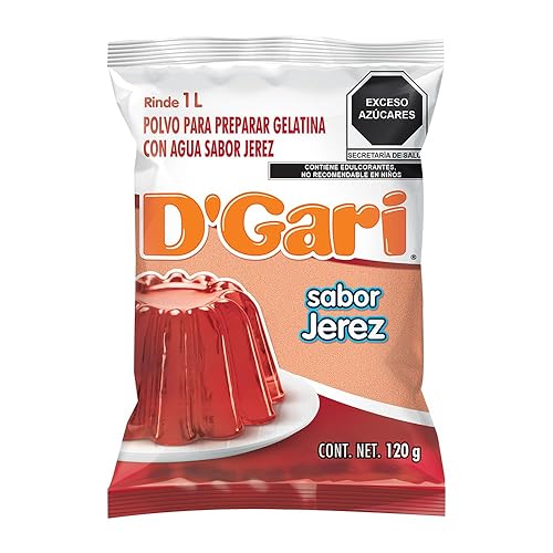 D'Gari Gelatina Postre Jerez- Dgari Jerez - Paquete de 5 (JEREZ)