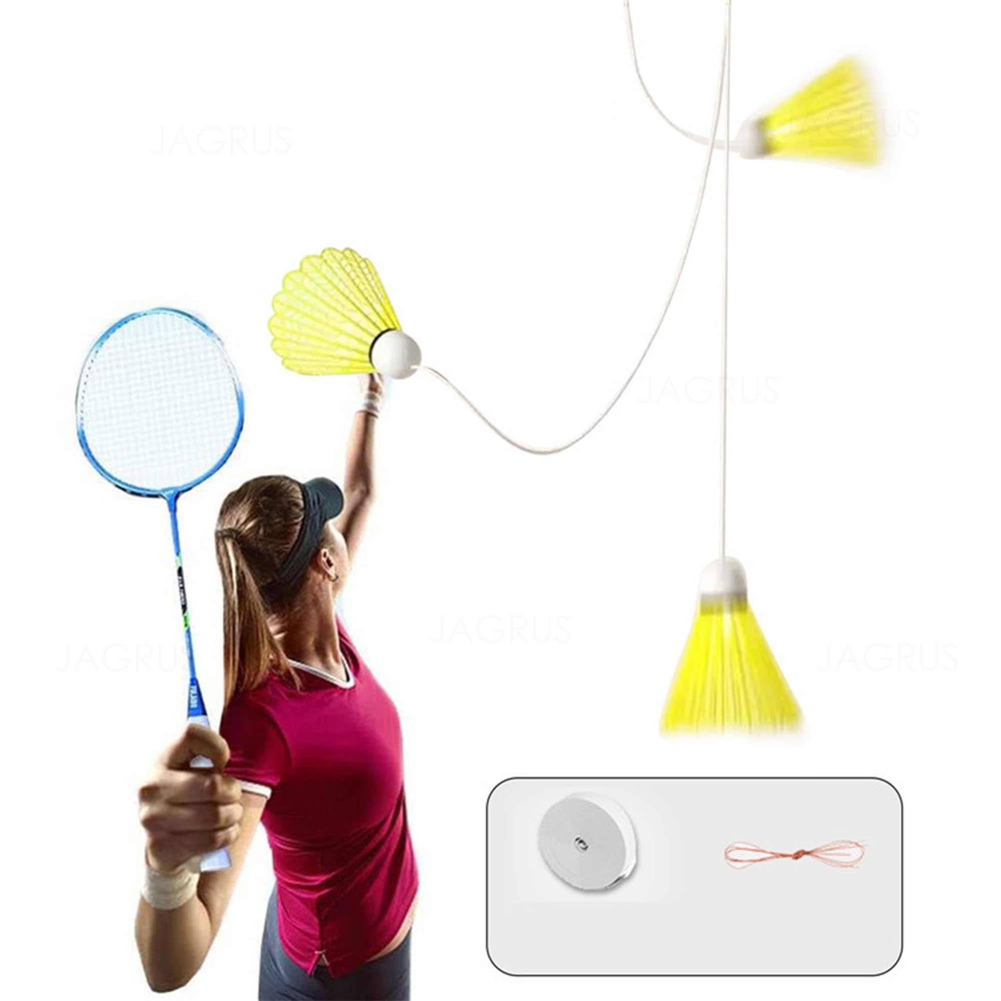 Badminton Self-Practice Kit for Kids, Beginners & Adults| Includes 3 Light-Up Shuttle & Elastic Rebound Rope | Perfect Badminton Kit & Badminton Accessories Indoor Games - Green (B0CRHRPWNW) Amazon Price History, Amazon Price Tracker