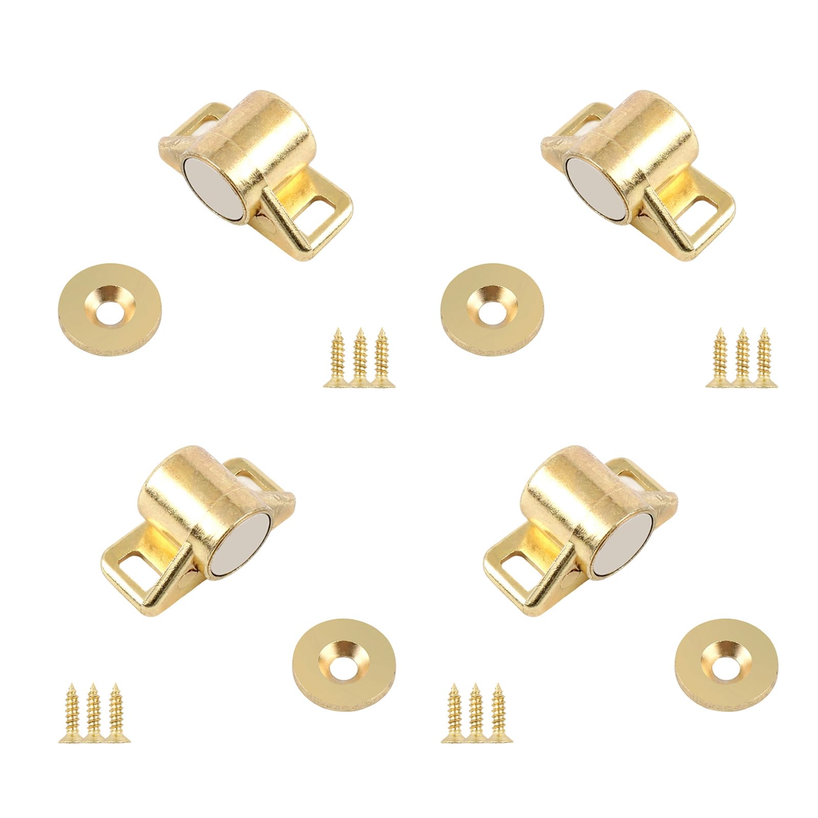 Tsophreniq Gold 4Pcs Heavy Duty Zincs Alloys Cabinet Door Catches Cupboard Closing Door Stoppers Doors Holder Heavy Duty Holder For Cabinets