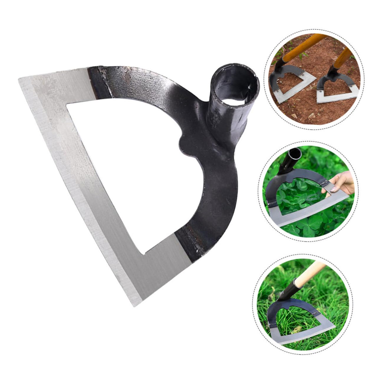 Attrezzo Manuale Resistente e Leggero Design Cavo in Acciaio Inossidabile Strumento da Giardino per Diserbo e Lavorazione del Terreno per Aratura e Semina
