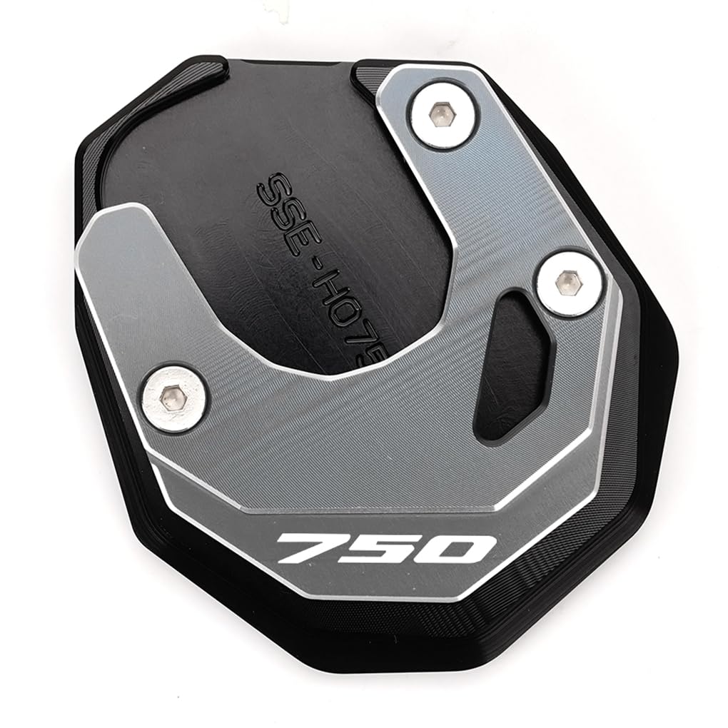 Motorrad Zubehör passend für Forza 750 NSS 750 XADV 750 NC750X 2021-2025 X-ADV 2024 2023 Forza750 NSS750 Stützplatte Seitenständer Verlängerung Motorradständer aus CNC Aluminium (Grau)