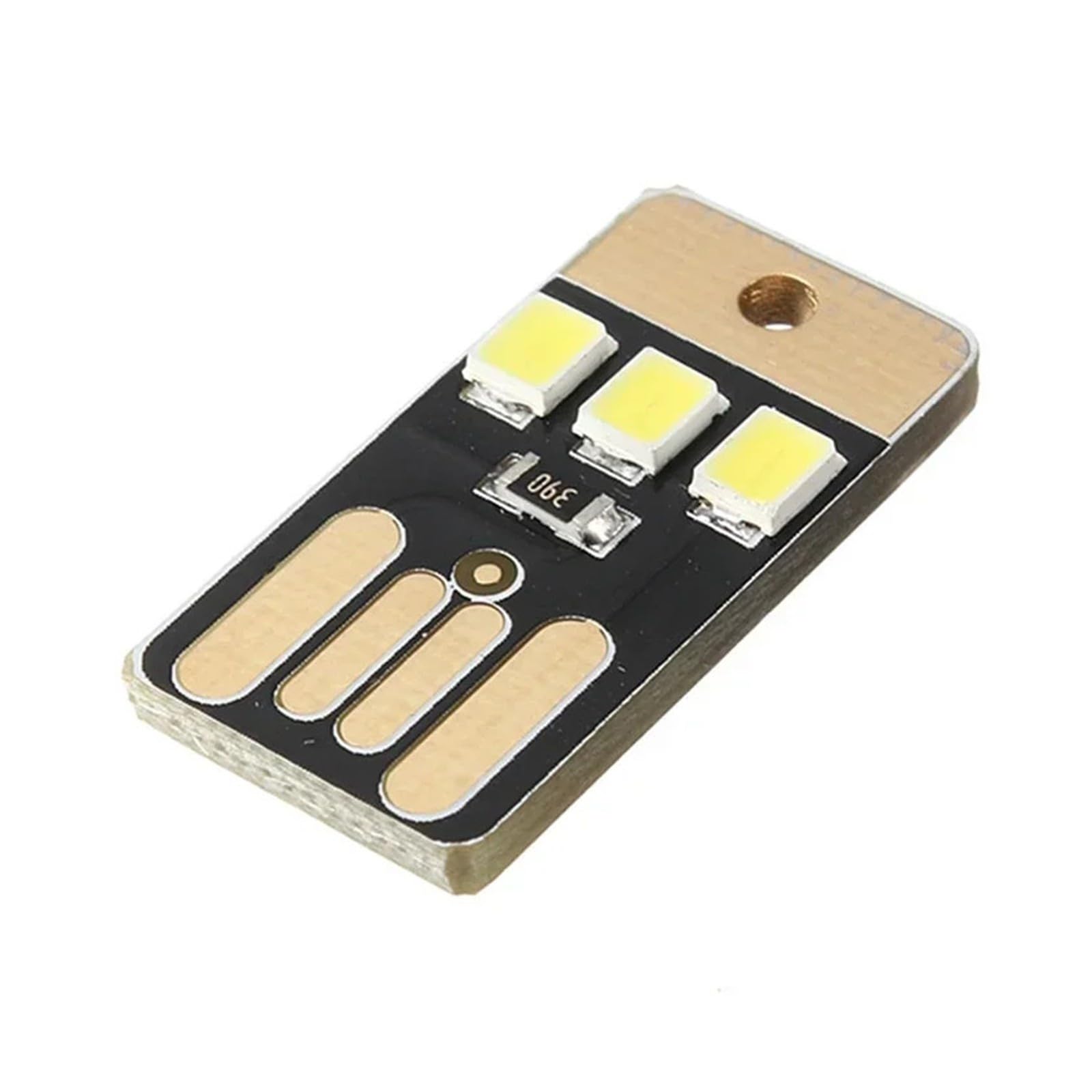 Lampe de lecture pour mini USB LED avec interrupteur tactile DC5 V 0,2 W pour batterie externe ordinateur portable (10 pièces, noir)