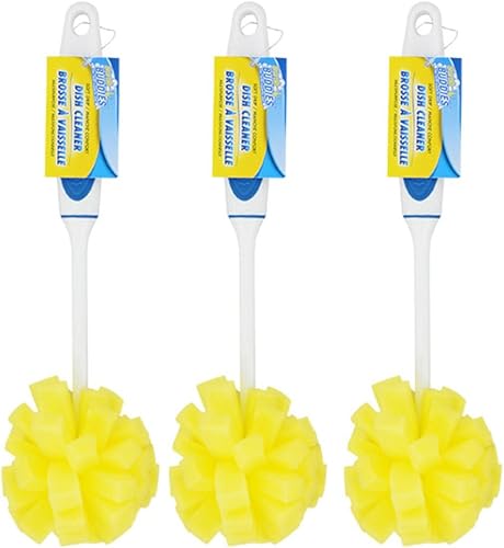 Scrub Buddies Esponjas de espuma para lavavajillas con asas Estropajos de botellavidrio 3 unidades