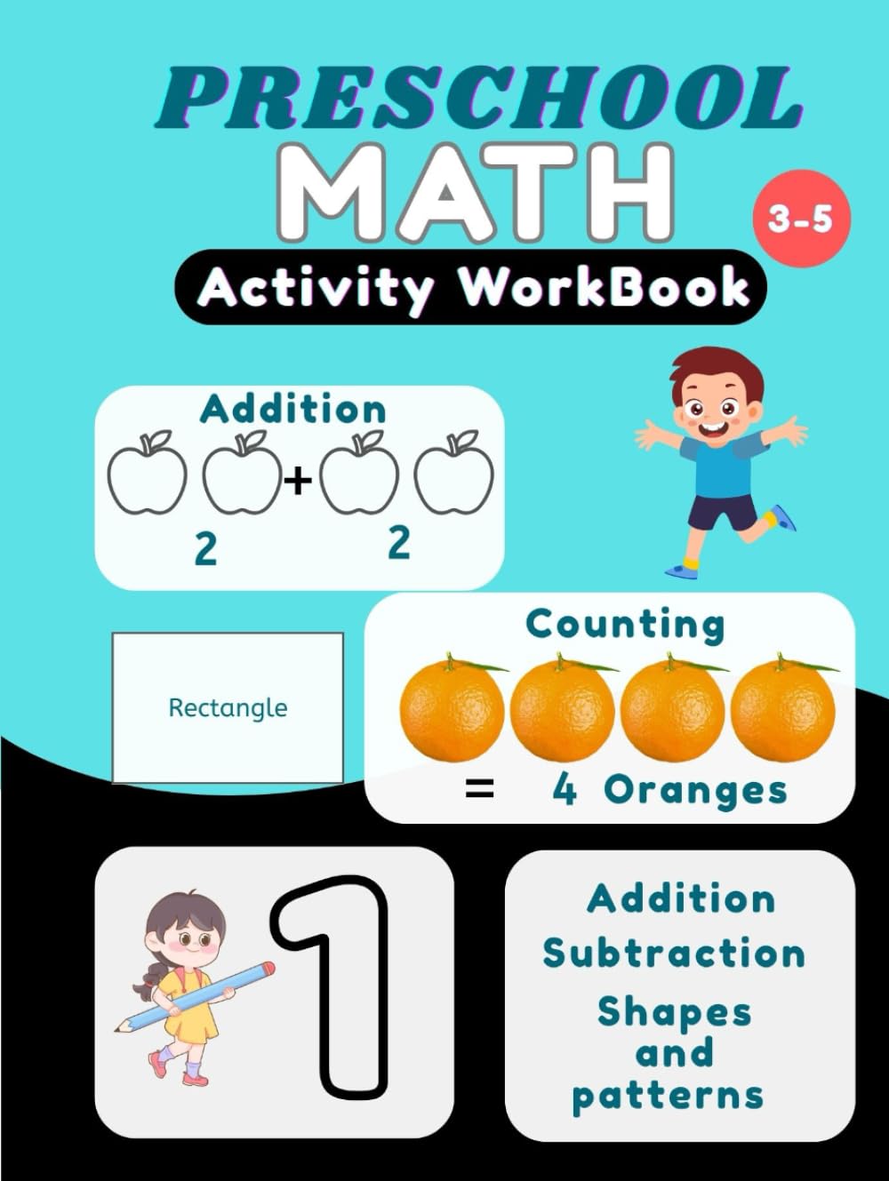 Preschool Math Activity Workbook: Number Tracing, addition and subtraction workbook for kids. Ages 3 - 5