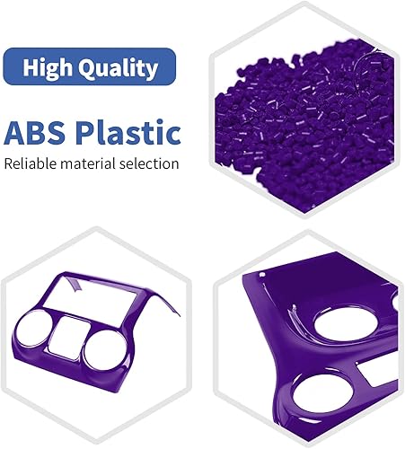 Miniatura 3 de RT-TCZ Para Wrangler JK Dash Panel de Control Cubierta Adhesivo para Jeep Wrangler JK JKU 2011-2017 Púrpura Interior Accesorios 2 unids