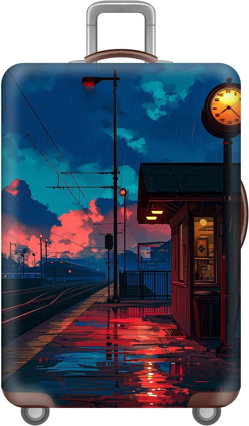 SSDDLZEQ Highly form-fitting Luggage Cover For 18–32-Inch Suitcases Protective Cover For Spinner Suitcases(Comic,XL)