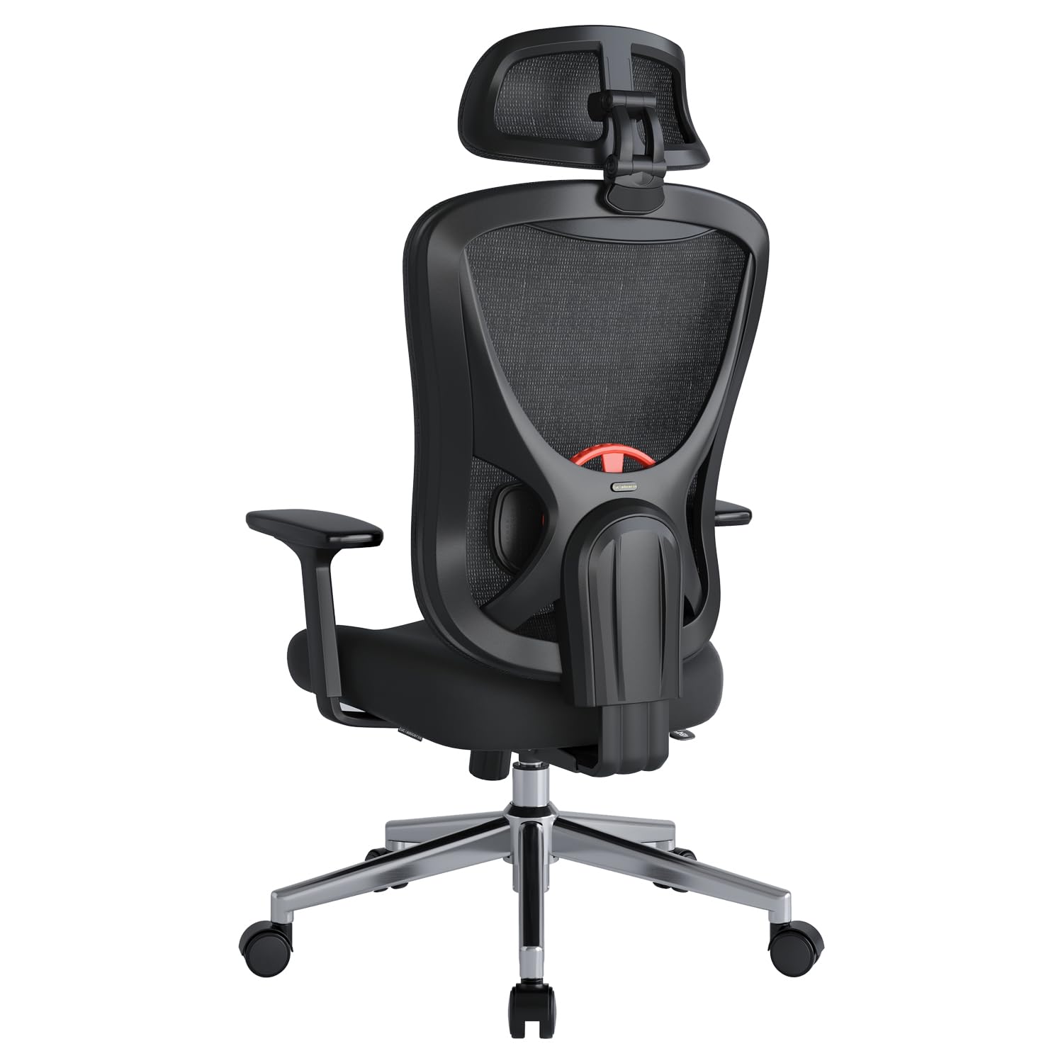 Chaise de bureau d'ordinateur ergonomique avec support lombaire 3D et accoudoirs réglables 4D