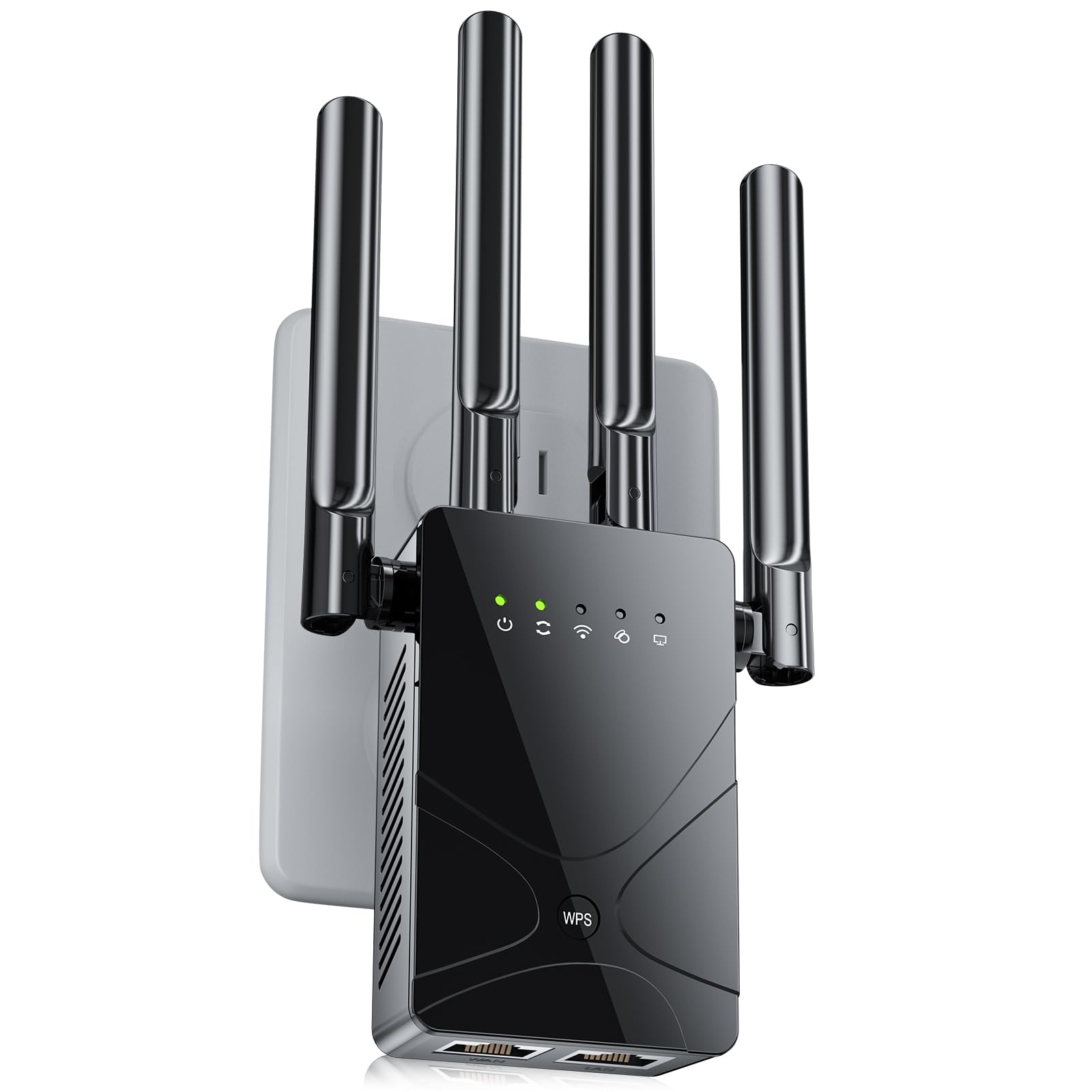 2026 WiFi Extender Signal Booster for Home, 15555 Sq.ft Long Range Internet Repeater-95% Faster,Strongest Wireless Router Amplifier w/Ethernet Port,Mesh Wi-Fi Repeater Support 99% Devices,1-Tap Setup