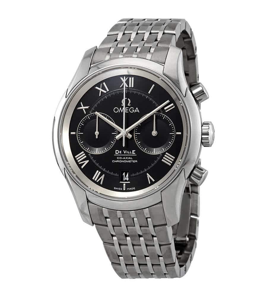 Omega De Ville Co-Axial Chronograph Automatic Chronometer Black Dial Men's Watch 431.10.42.51.01.001