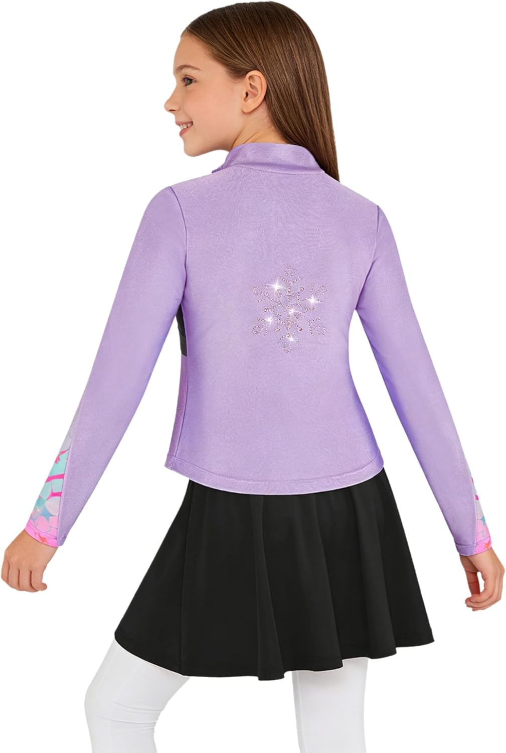 Girls Gym Training Clothes 3 Pieces Sweatsuit Outfit Athletic Tracksuit Ice Skating Training Suit Gym
