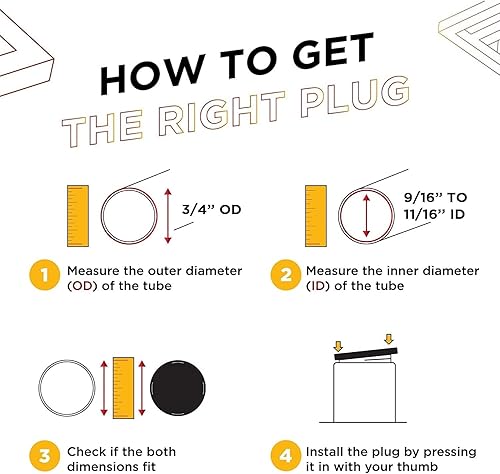 Miniatura 3 de Prescott Plastics Tapón redondo de plástico de 0.75 pulgadas para tubería de metal, valla, inserto deslizante para postes de tubería, sillas y