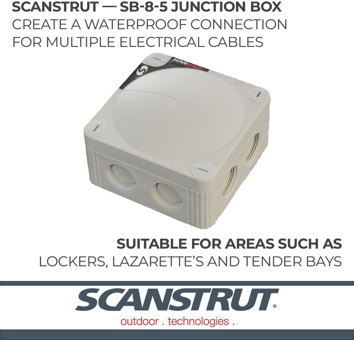 Scanstrut SB-8-5 Waterproof Electrical Junction Box - 5-Way